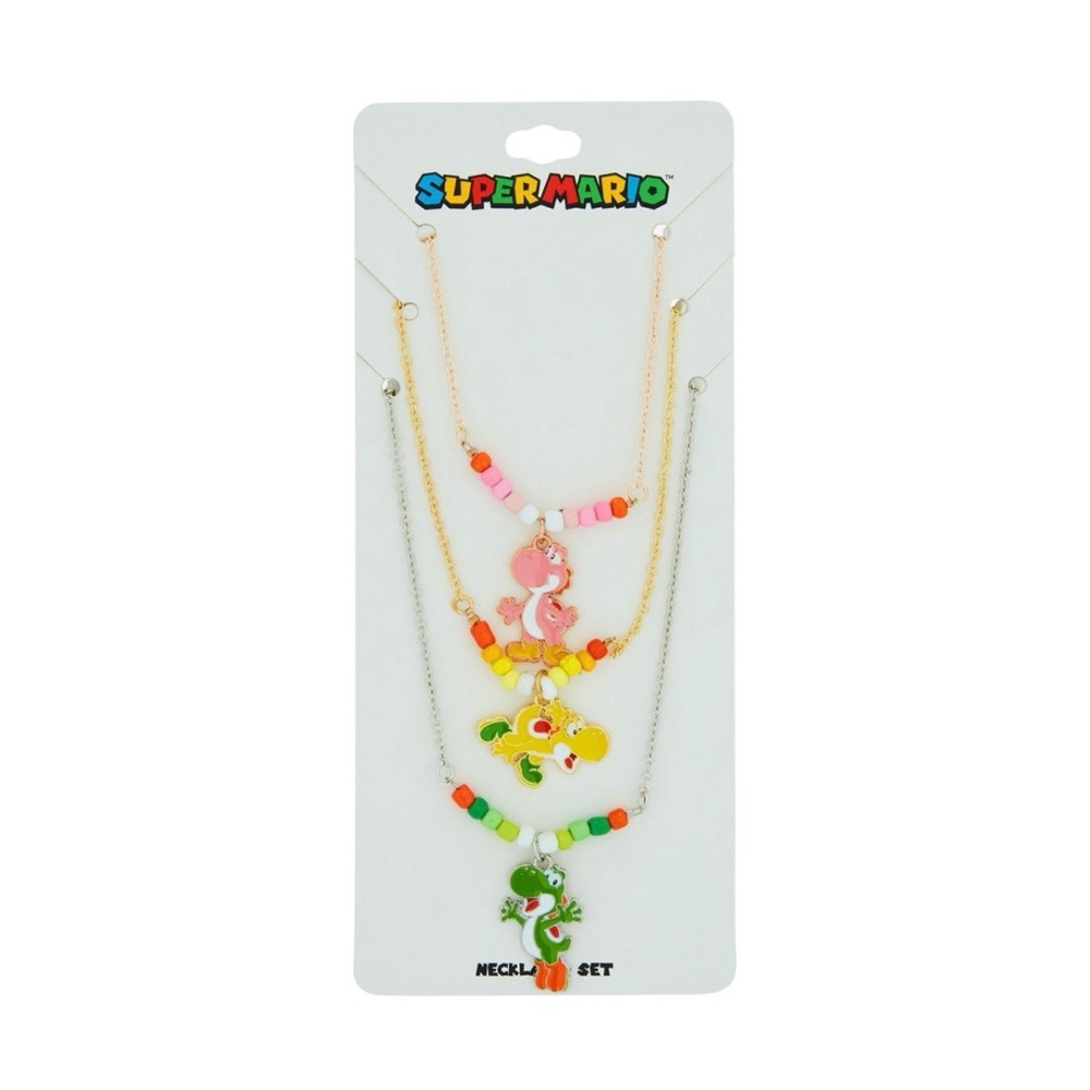 NEW Nintendo Super Mario Yoshi Trio Necklace Set